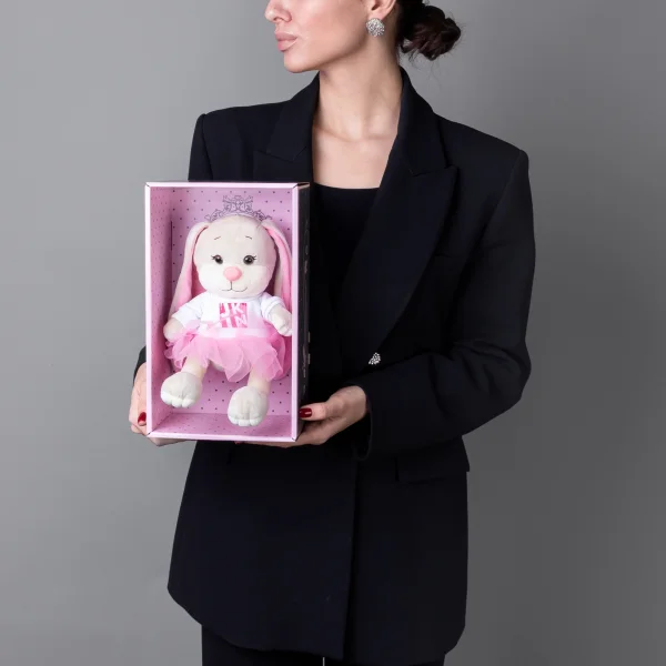 Игрушка Maxitoys, Зайка Лин В Свитшоте С Розовой Юбочкой, 20 см, В Коробке_2