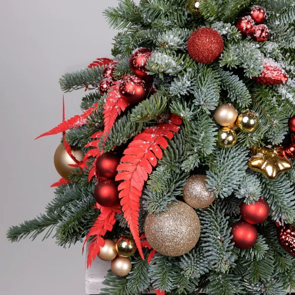 Композиция "Новогодняя Ель Красная М"_3