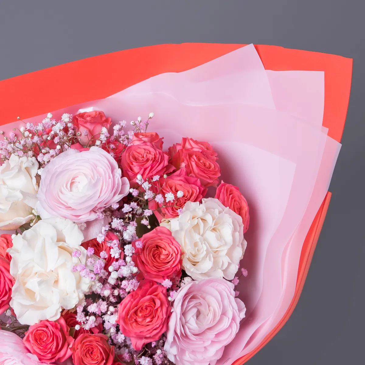 Флористический букет "Сердце в лепестках"_5