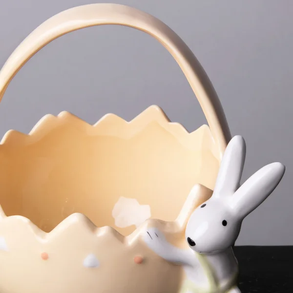 Фигурка ГК Корзина с зайчиком желтый 834-882 15*13*14см_3