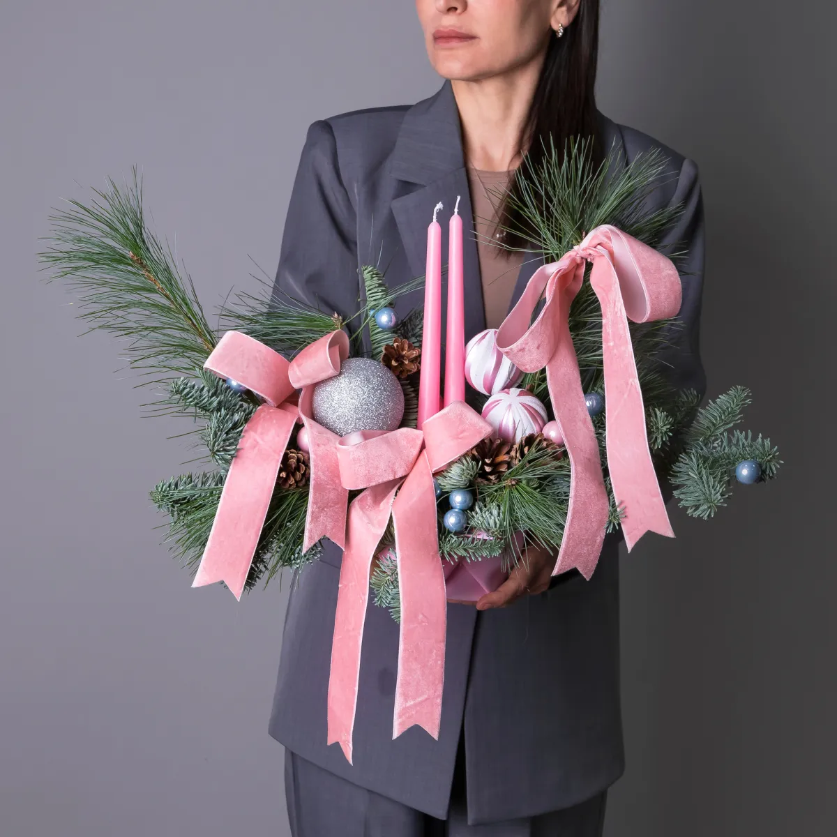 Композиция "Новогодняя в подарочной коробке"_2