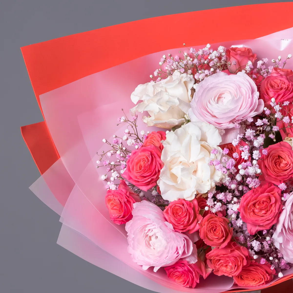 Флористический букет "Сердце в лепестках"_3