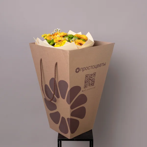 Флористический букет "Солнечный круг"_5