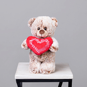 Игрушка Мишка Добряшка с Сердцем, 25 см