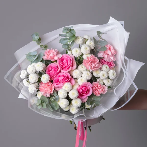 Флористический букет "Розовый секрет"_1