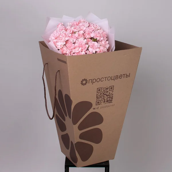 Букет Гвоздика кустовая "Лайт Пинк"_5
