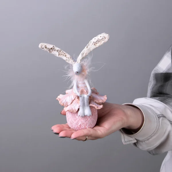 Фигурка ГК Зайка Персиковый 831-408 9x8x20cм_2