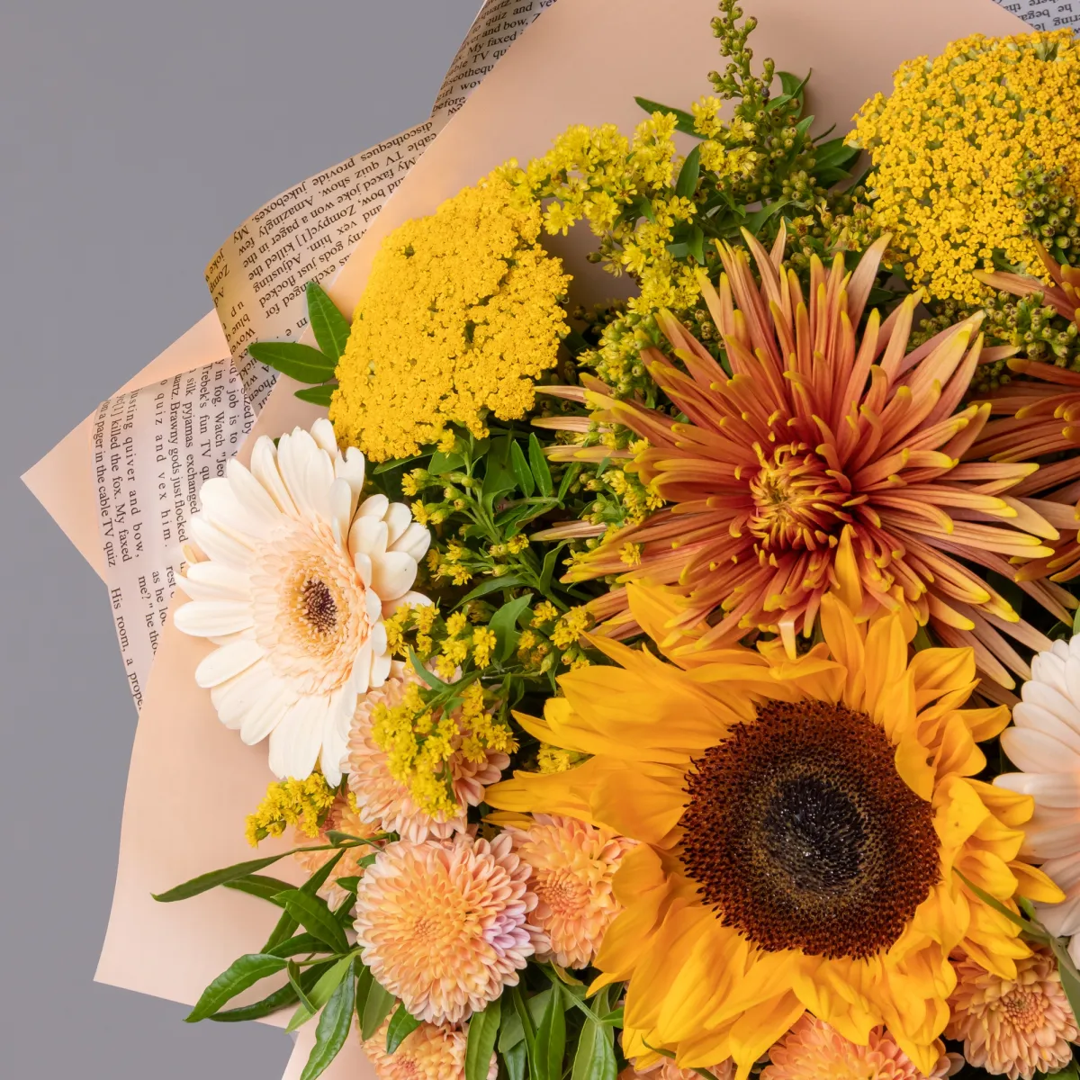 Флористический букет "Осеннее сияние М"_3