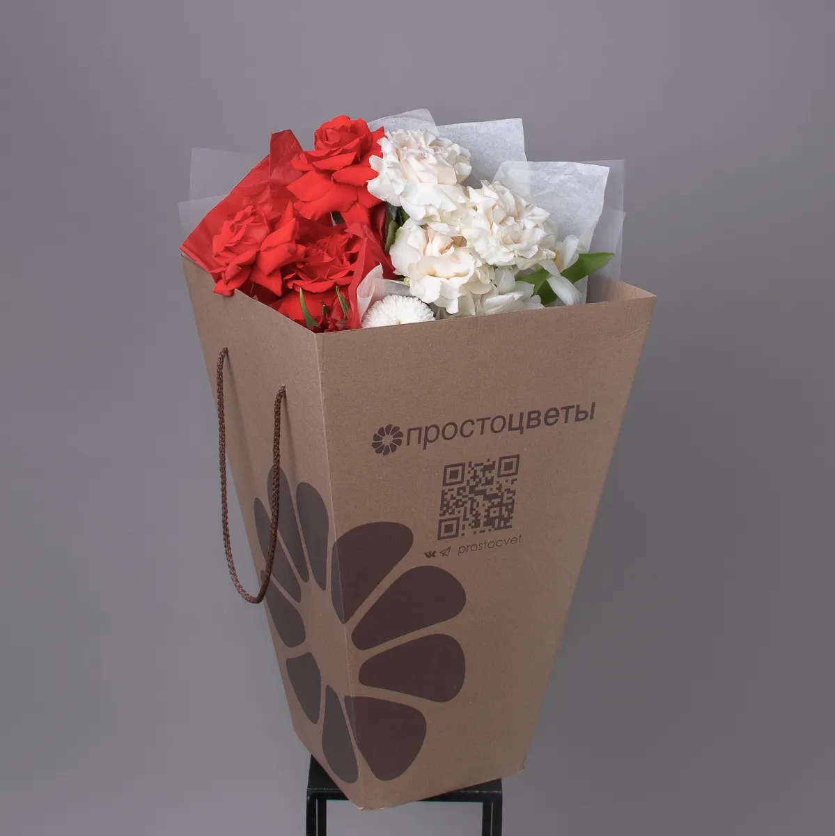 Флористический букет "Инь и ян"6