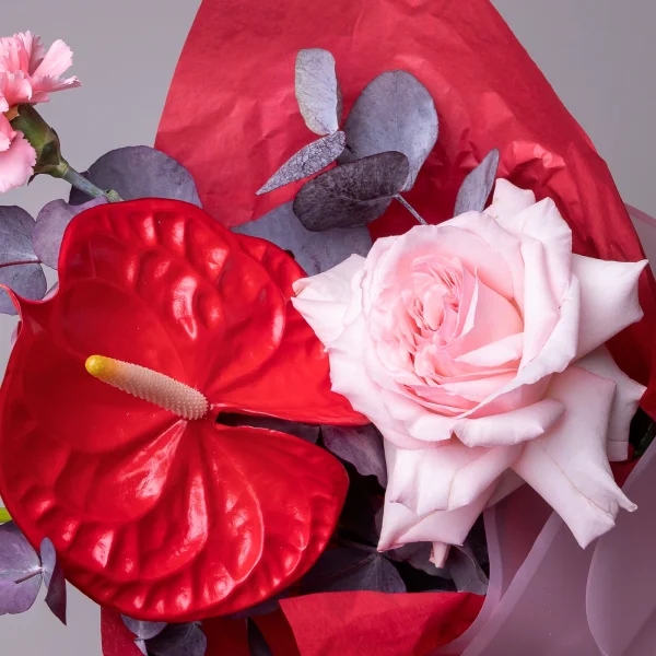 Флористический букет "Розовый фламинго XS"_4