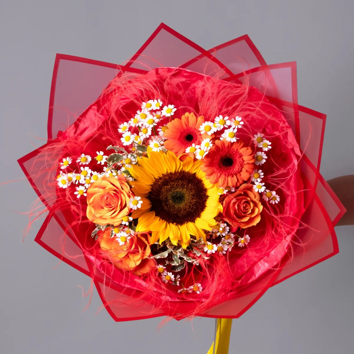 Флористический букет "Алая феерия"_1