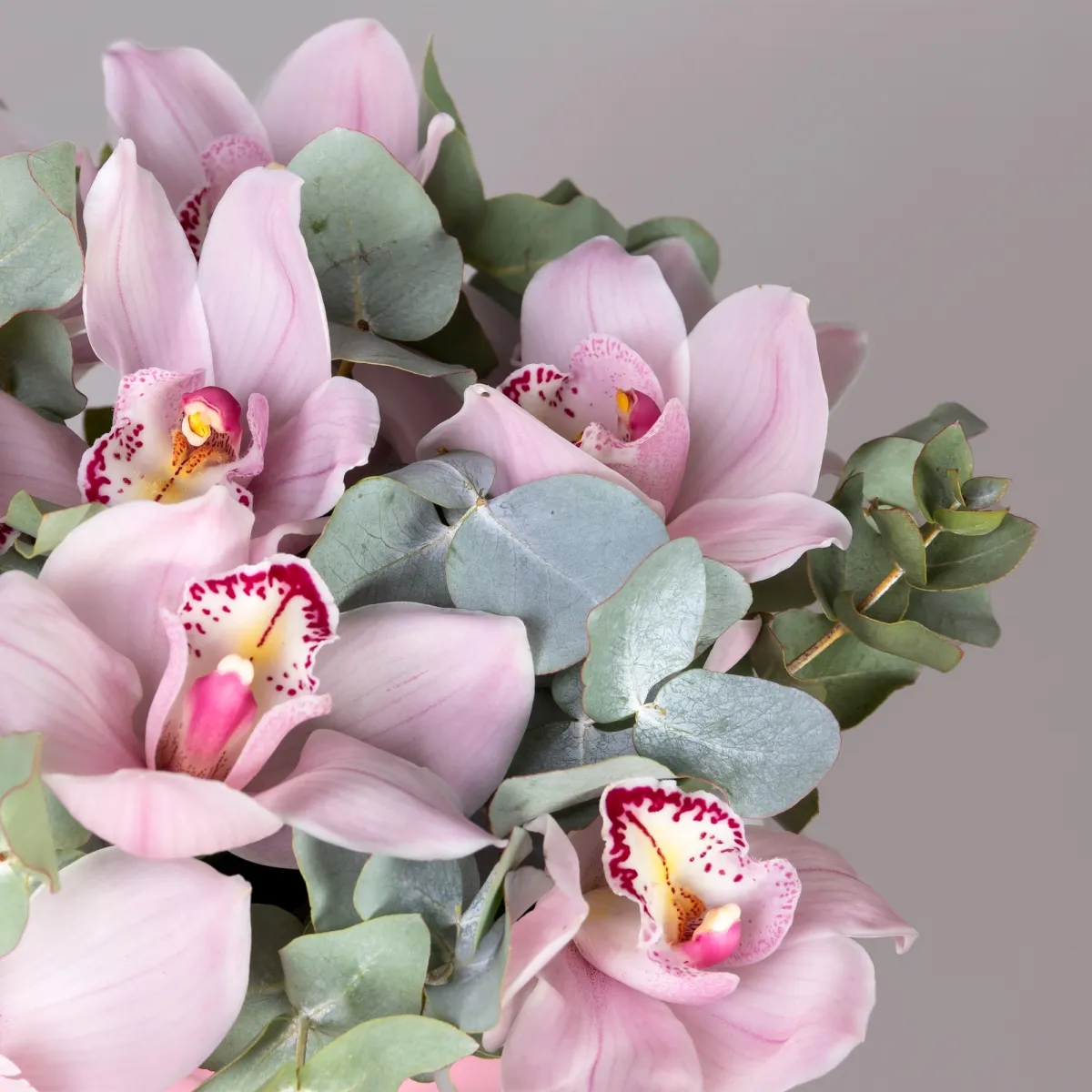 Композиция "Розовые орхидеи с эвкалиптом"_5