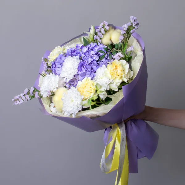 Флористический букет "Сиреневый бриз"_1