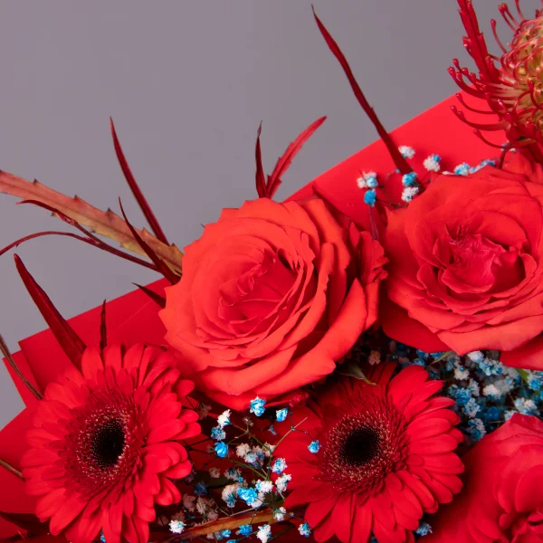 Флористический букет "Ночное пламя"_5