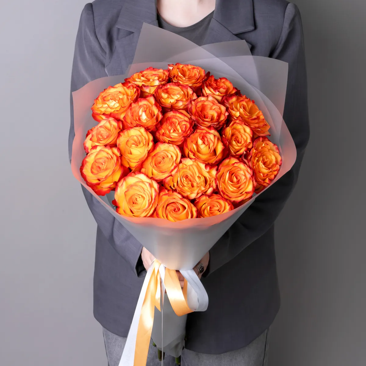 Букет Роза "Оранжевая"_2