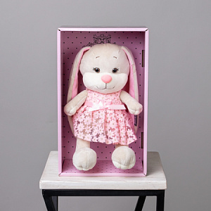 Игрушка Зайка Лин В Кружевном Розовом Платье, 20 см, в Коробке