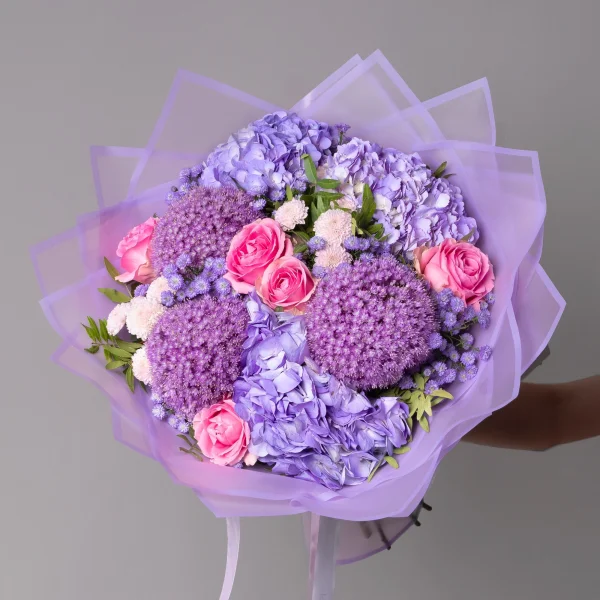 Флористический букет "Лиловая нежность L"_1