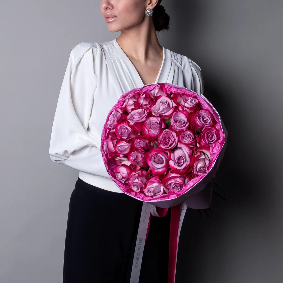 Букет Роза "Дип Перпл"_2