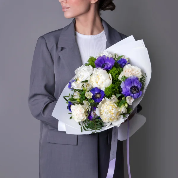 Флористический букет "Контрастная нежность"_1