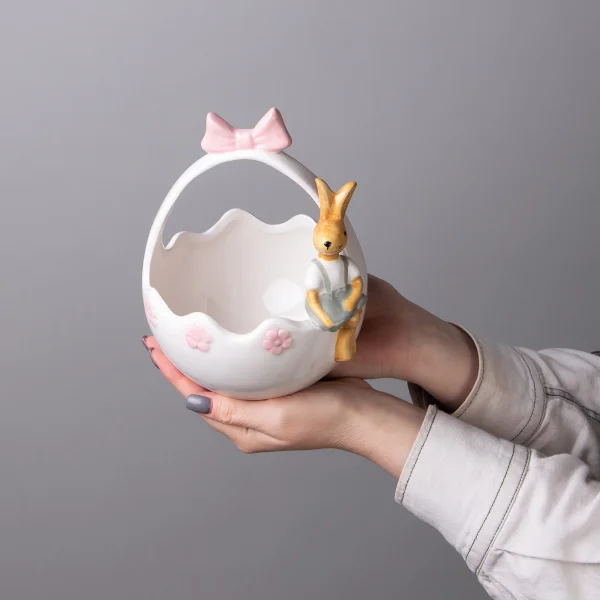 Фигурка ГК Корзина зайчик 834-874 15*14,8*17,5см._2