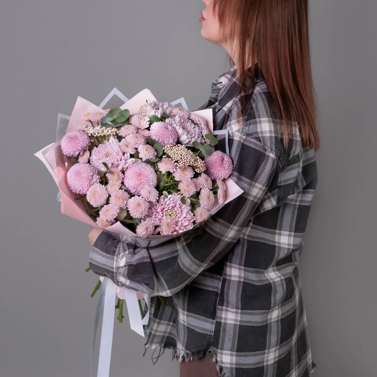 Флористический букет "Розовая дымка"_2