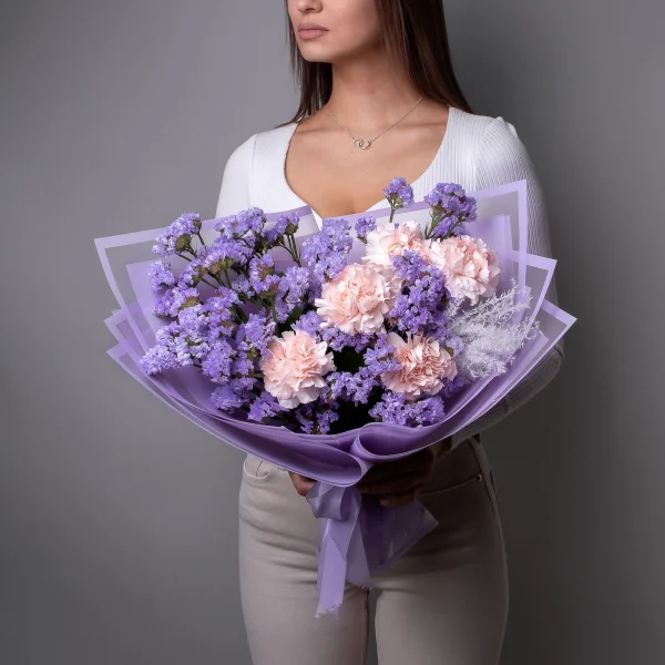 Флористический букет "Фэнси сиреневый"