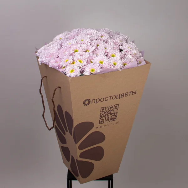 Букет Хризантема кустовая "Коммандер Пинк"_5