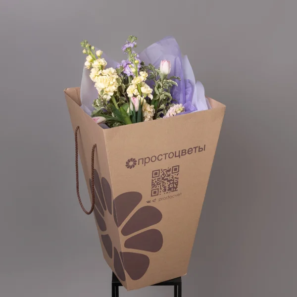 Флористический букет "Лавандовый раф"_5