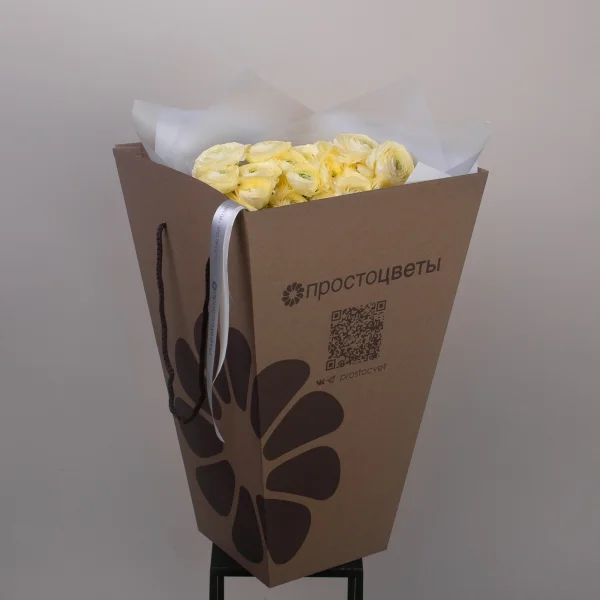 Букет Ранункулус "Саксес Кремовый"_4