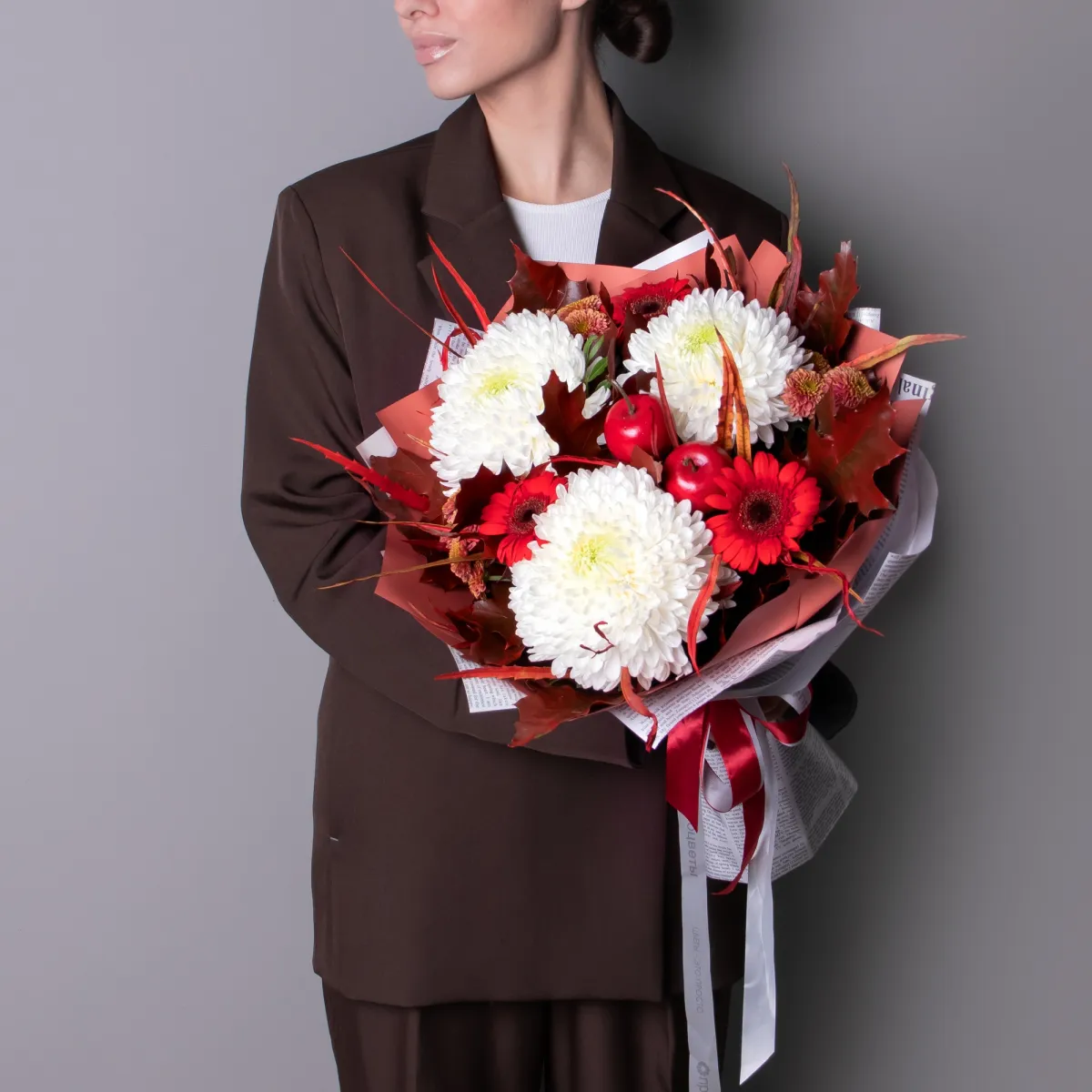 Флористический букет "Алый листопад"_2